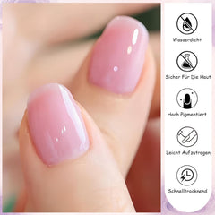 Jelly Pink Körömlakk 13 ml Gyorsan szárad, hosszan tartó természetes áttetsző normál körömlakk UV lámpa nélkül barkácsolás női körömlakk számára (klasszikus rózsaszín)
