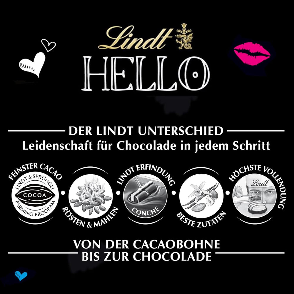 Lindt Hello csokoládé, pörkölt sós mandula, 100g