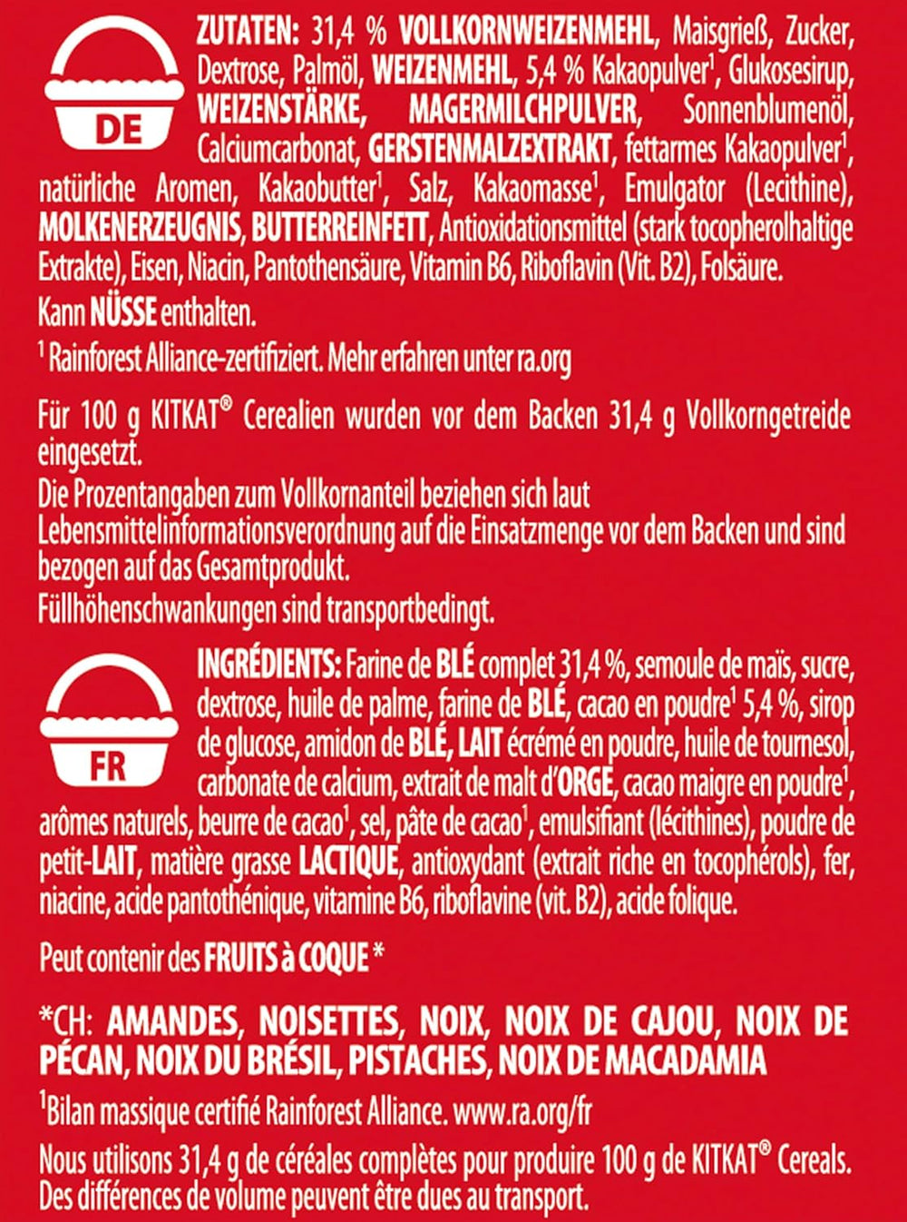 Nestlé gabonapelyhek, ropogós reggeli gabonapelyhek tipikus ostyával és ízletes csokoládéval, 1 csomag (1 x 330 g)