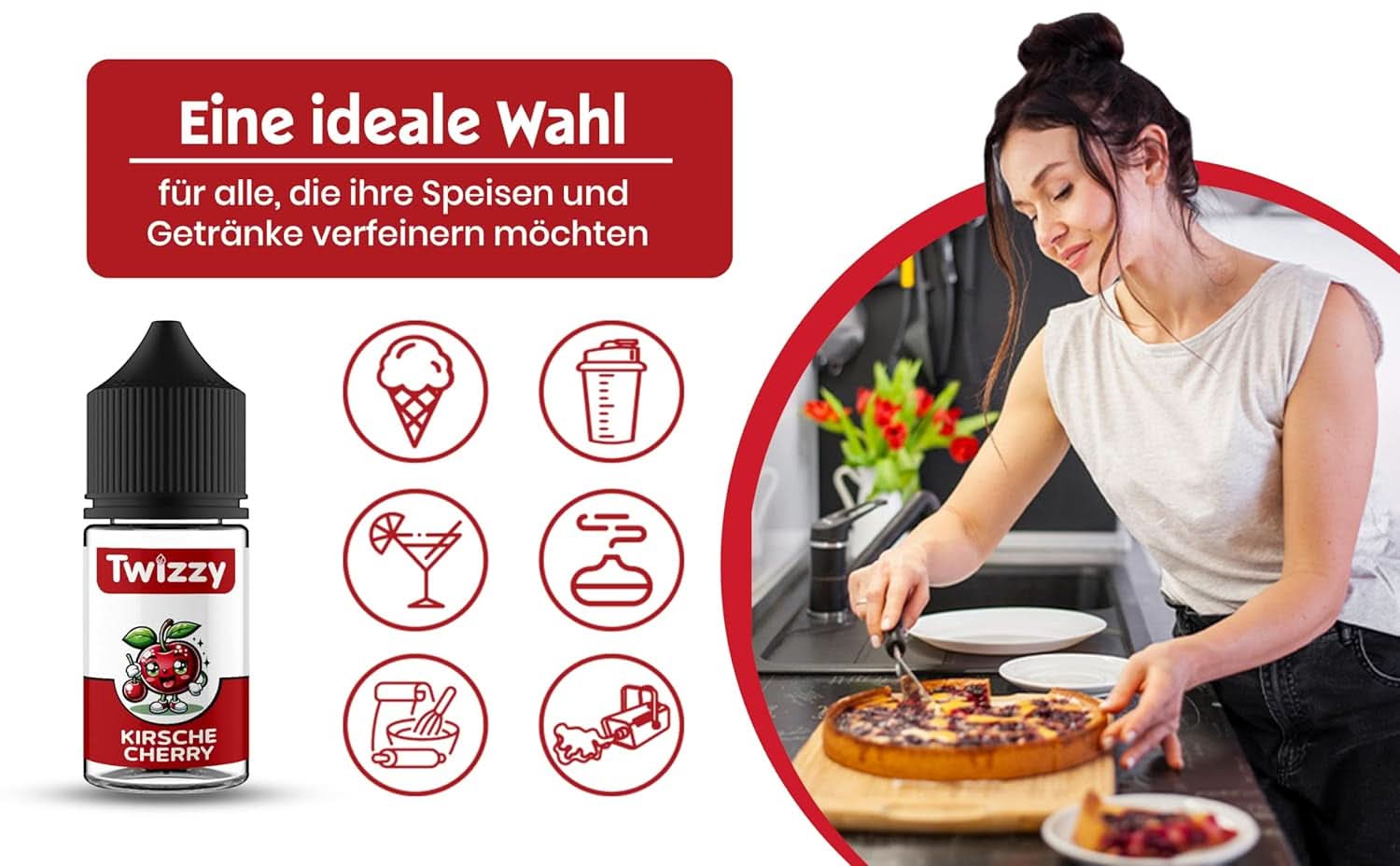 Twizzy, tömény cseresznye ízű, 30 ml Aromas Naty Shop