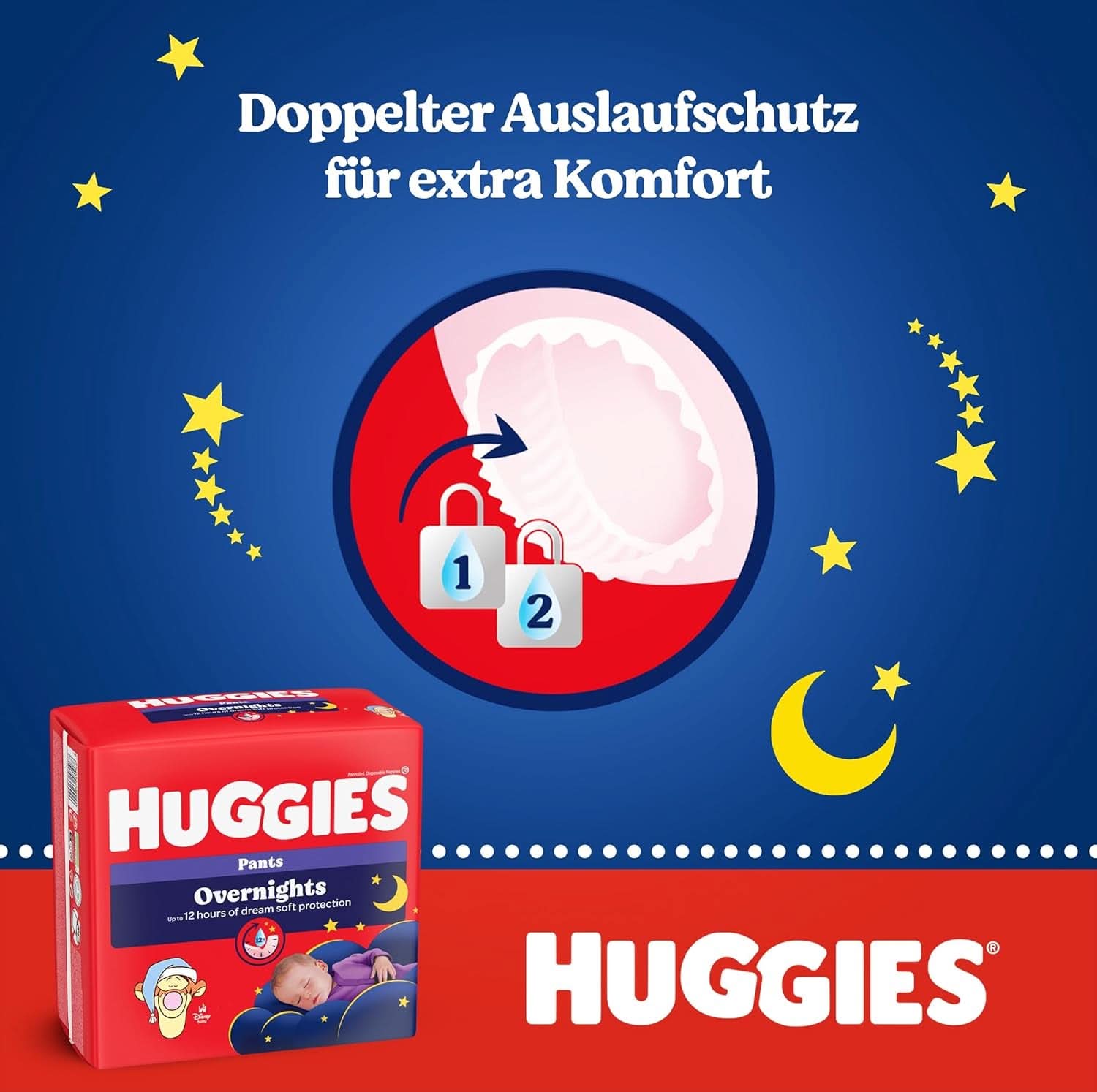 Huggies éjszakai nadrág 4-es méret (9-14 kg), havi pelenkázó doboz, 104 darab Anya és Baba Naty Shop
