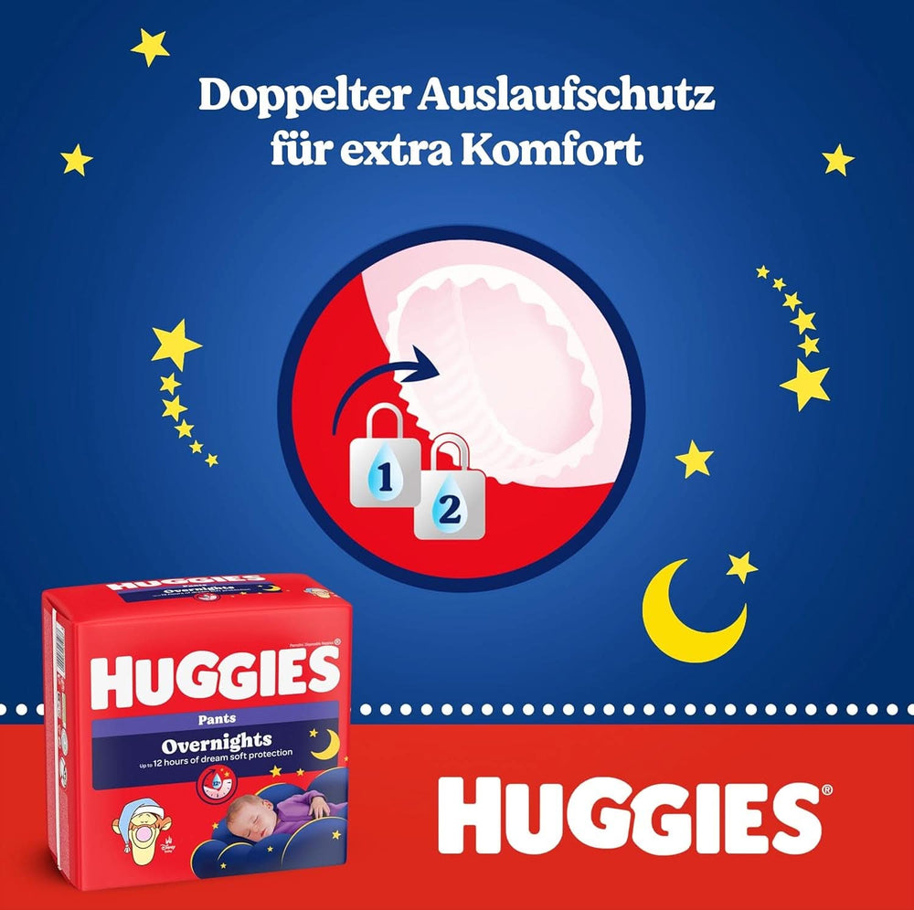 Huggies éjszakai nadrág 4-es méret (9-14 kg), havi pelenkázó doboz, 104 darab Anya és Baba Naty Shop