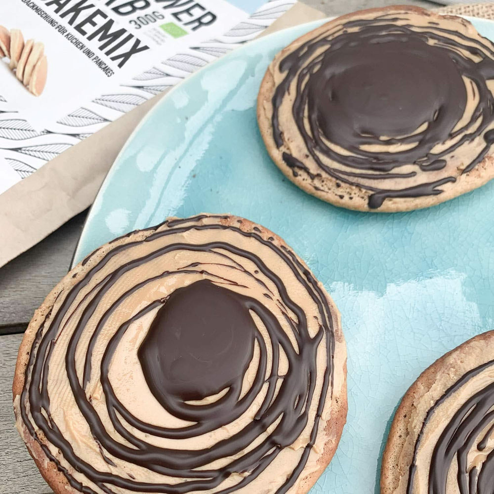 ALACSONY szénhidráttartalmú VANÍLIA TORTAKEVERÉK - bio, gluténmentes sütemény vagy palacsinta keverék, fehérjében gazdag Naty Shop Kitchen