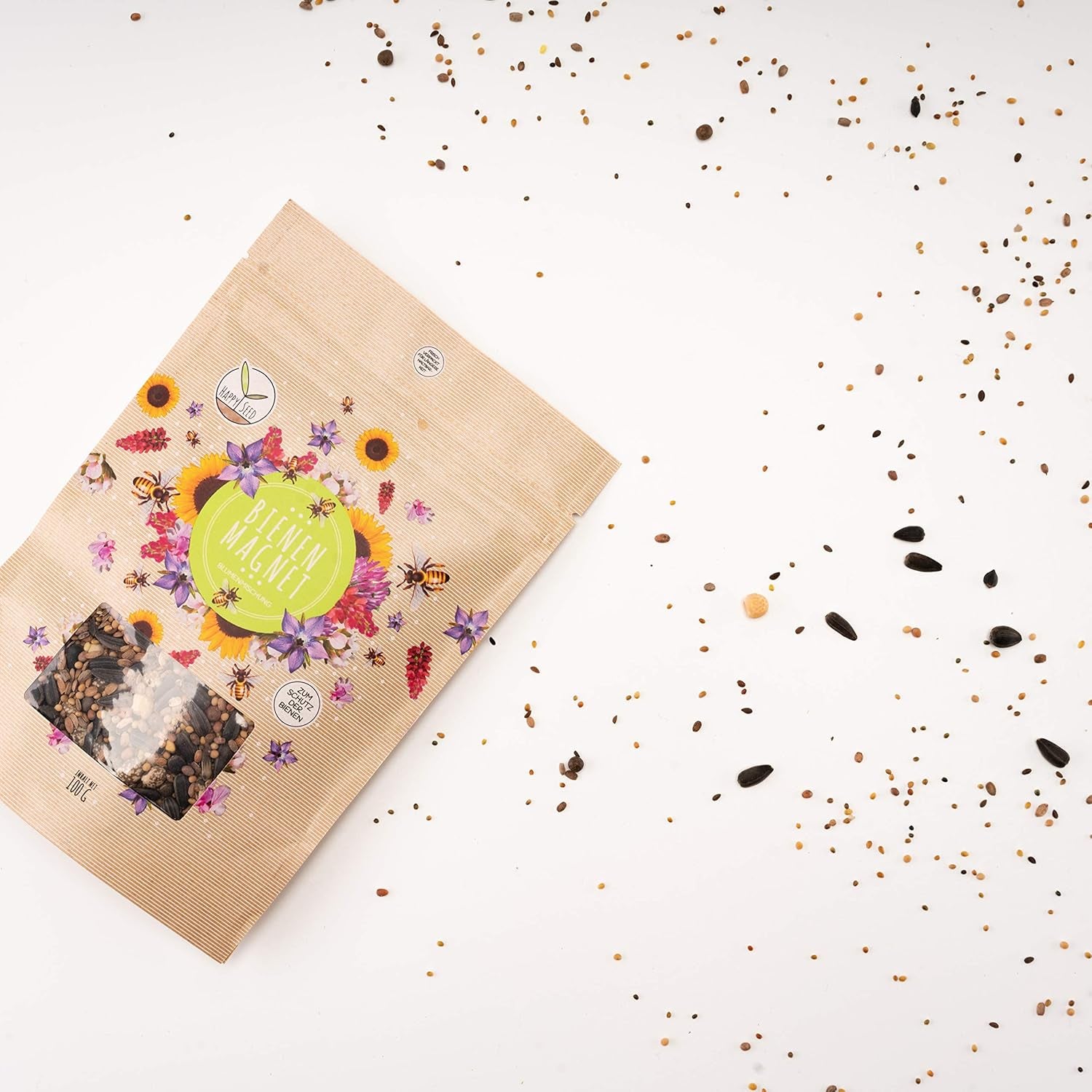 100 g vadvirágmag a színes méhlegelőhöz – Élénk és nektárban gazdag vadvirágmagkeverék méheknek és lepkéknek (Ingyenes e-könyvet tartalmaz)