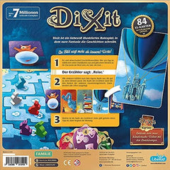 Asmodee, Dixit, német verzió, alapjáték, egy kép ezer szót ér, kreatív családi játék 3-8 játékos számára 8 év felett, Az év játéka 2010 30 perces játékidővel