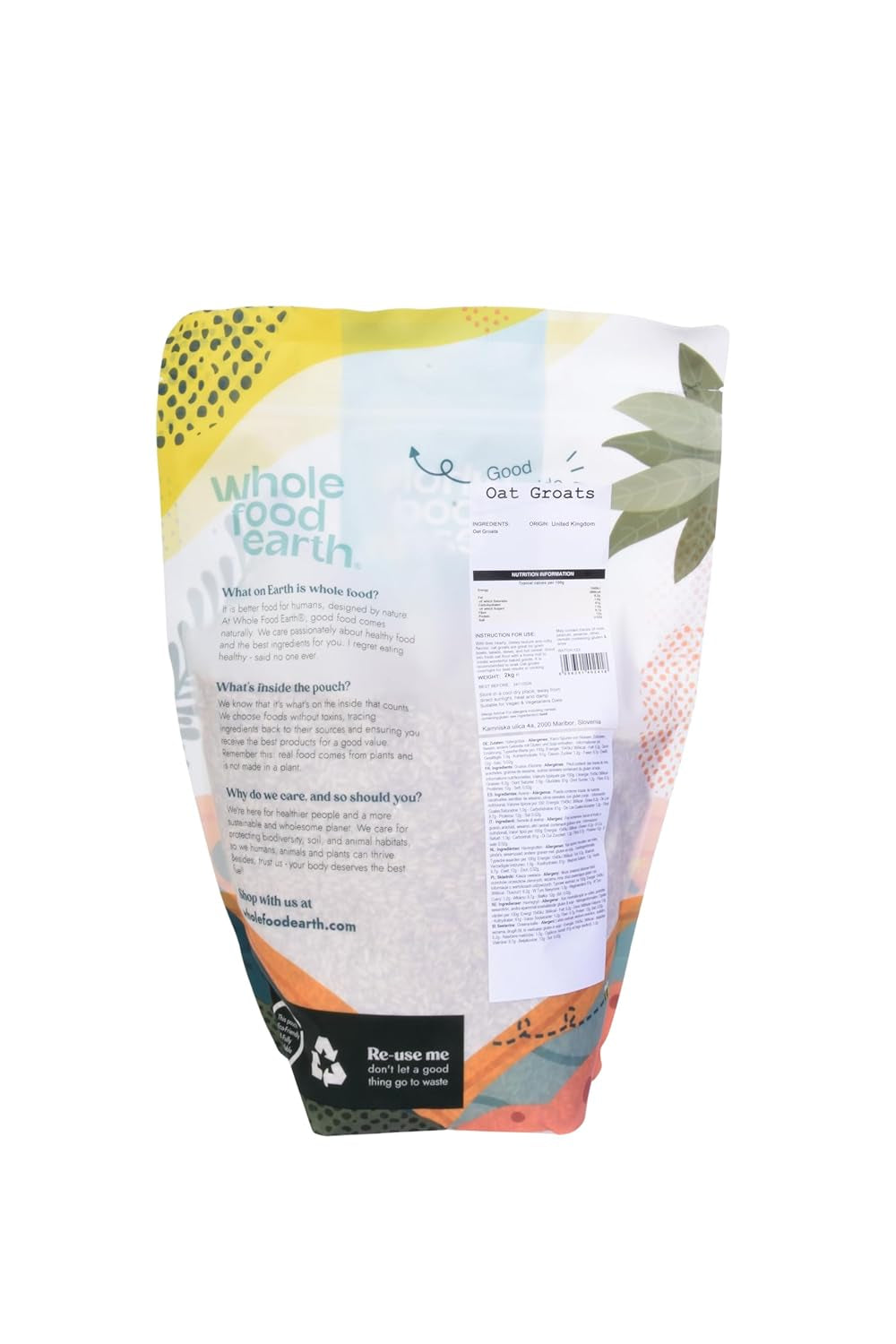 Zabdara Wholefood Earth 2 kg | Nem GMO | Természetes | Rostban gazdag