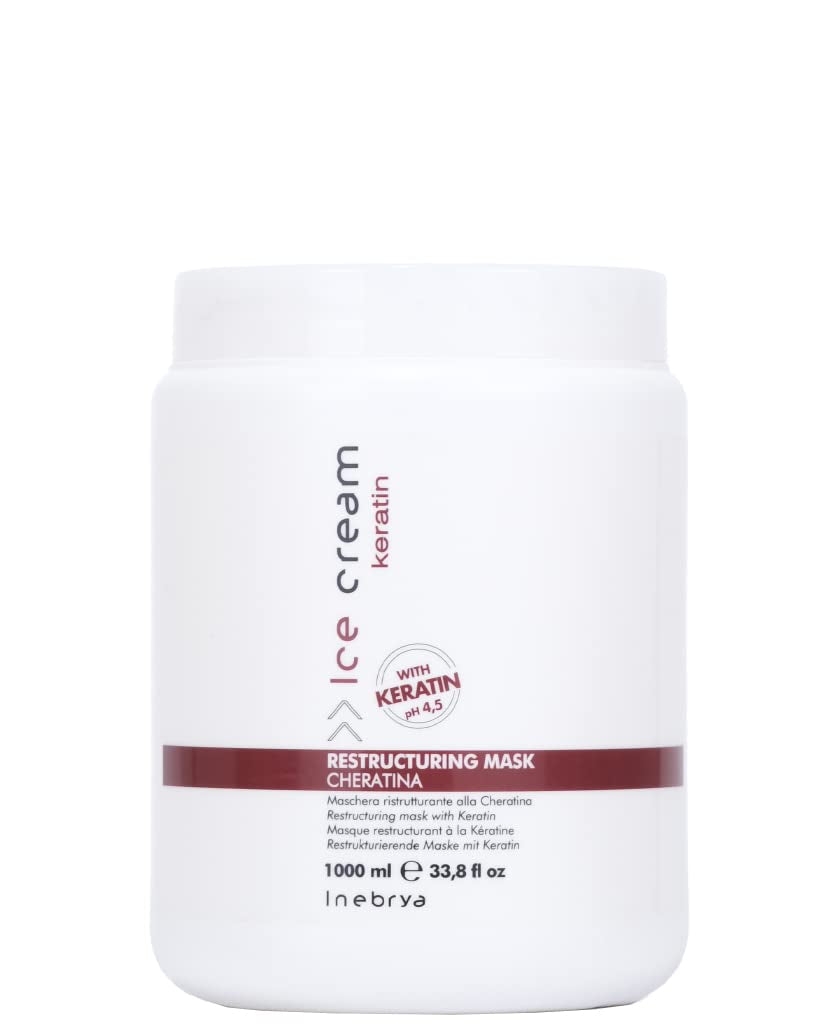 Mască restructurantă Keratin Ice Cream. Mască de păr restructurantă, 500 ml Masca de par Naty Shop 1 litru (1 pachet)