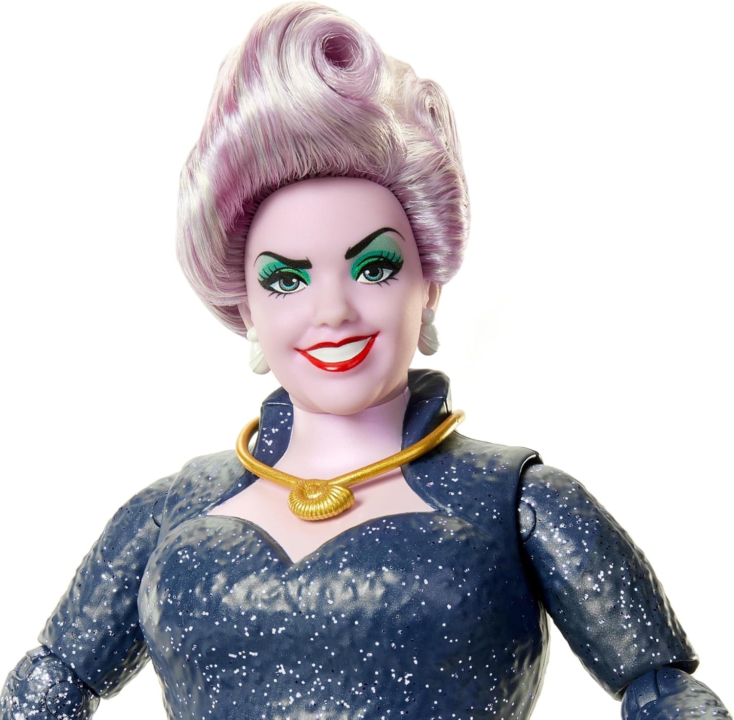 Mattel DISNEY Ariel, sellő - Ursula csápokkal, levehető nyaklánccal és levendula frizurával a végtelen fodrászat kedvéért, 3 éves és annál idősebb gyermekek számára, HLX12 Naty Shop Dolls