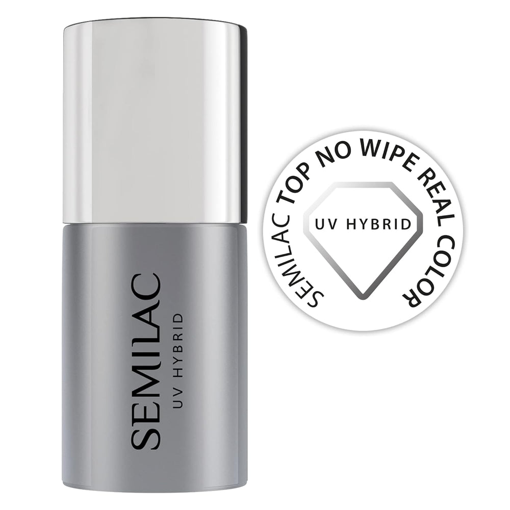 Semilac Top Coat körömlakk 7 ml, innovatív, UV/LED, hibrid körömlakk, fényes felület, véd, átlátszó
