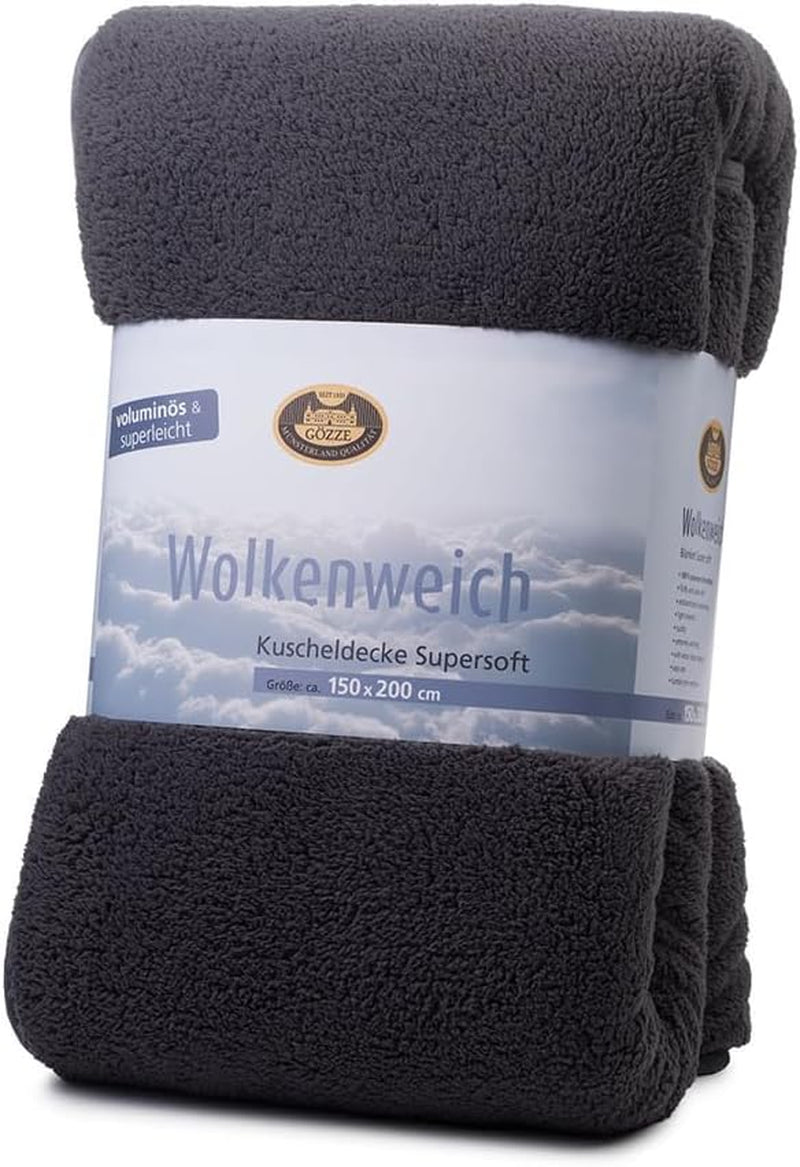 Gözze - Cloud puha bújós takaró, báránybőr utánzat, 100% poliészter (mikroszál), 150 X 200 cm - Camel Paplanok és paplanok Naty Shop Antracit