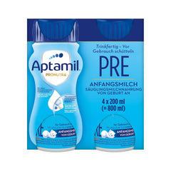 Aptamil Pronutra Pre - Csecsemőtápszer születéstől - Növényi olajokkal, pálmaolaj nélkül - 6 x 4 x 200 ml (4800 ml)