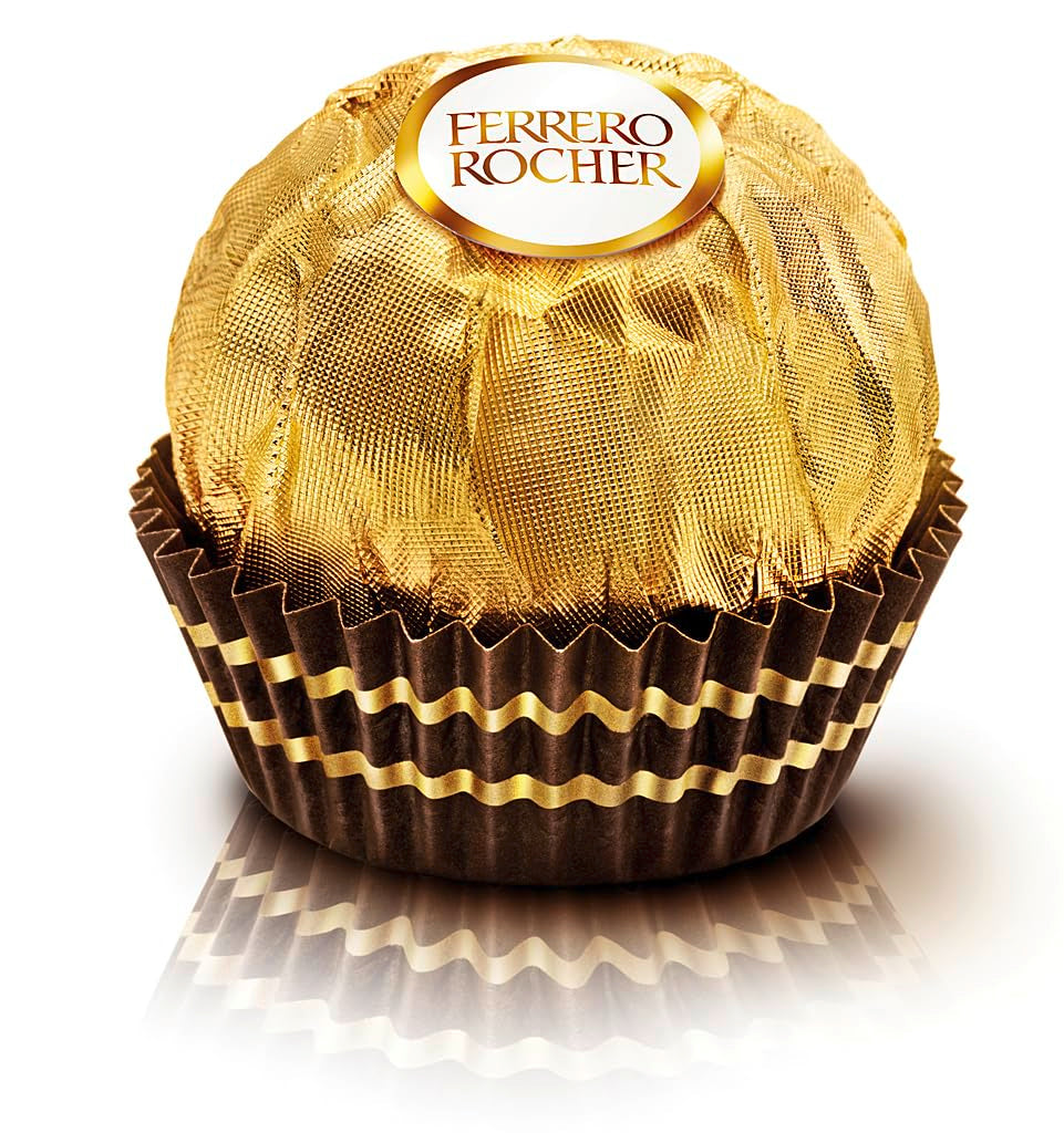 Ferrero Rocher - Ropogós és krémes mogyoró különleges praliné - Valentin-napi ajándék neki és neki - 16 csomag, 4 db egyedi praliné