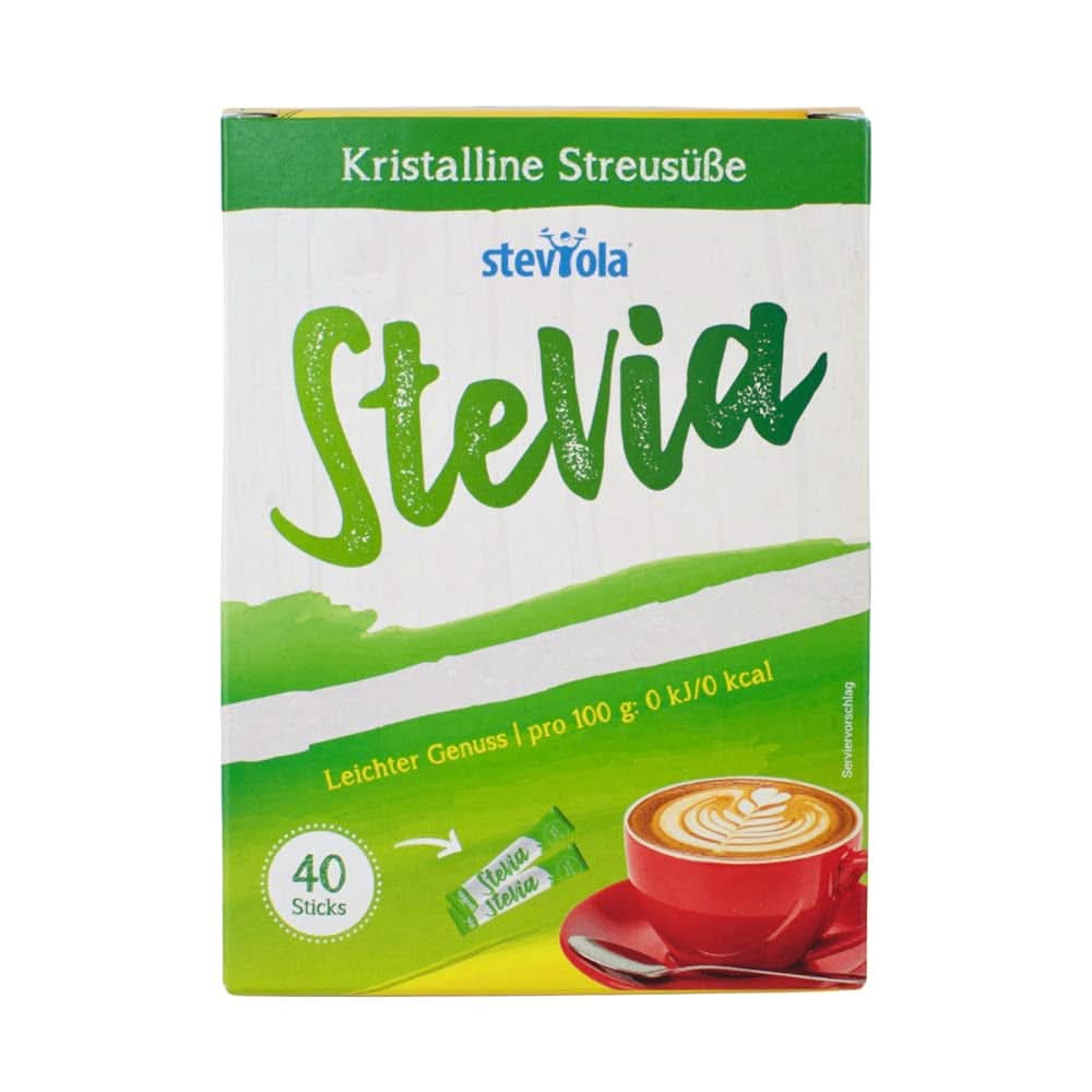 Steviola | Stevia édesítőszer | Édesítőszer kalória nélkül, 300 gramm Sweeteners Naty Shop Stevia Sticks, 40 x 2 gramm