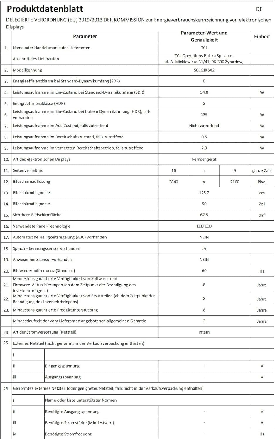 Televizor LED mini TCL 50C61KS QLED, 50 de inci, rezoluție 4K HDR Premium, Dolby Vision și Atmos, sunet Onkyo 2.0, Smart TV cu Google TV, Game Master, HDMI 2.1, AirPlay 2, Google Assistant și Alexa