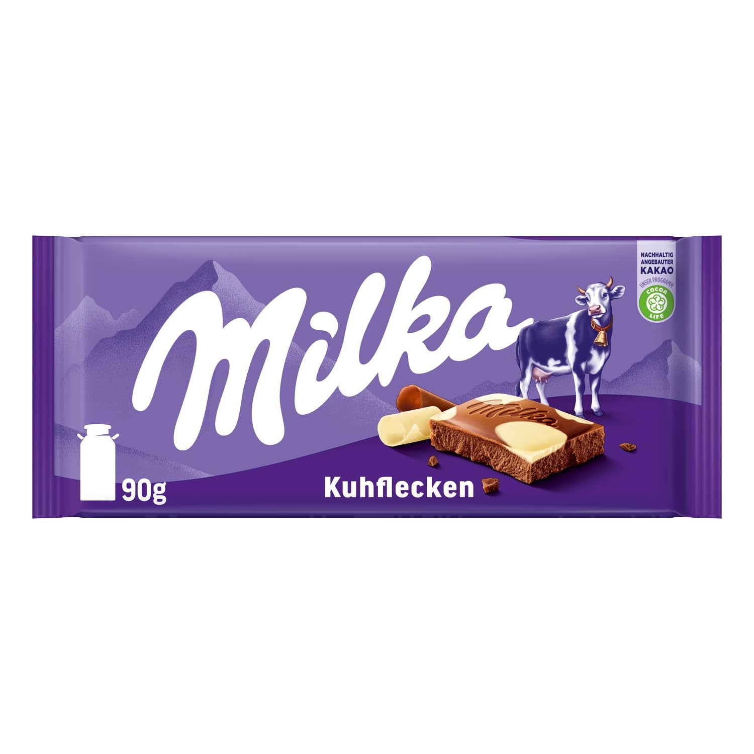Milka Cow Spots – alpesi tejcsokoládé fehér csokoládéval tehénfoltos kivitelben – 24 x 90g