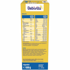 2 Folgemilch (4 x 500 g), nach dem 6. Monat, C- és D-vitaminnal, Omega-3-mal (DHA), más összetétellel