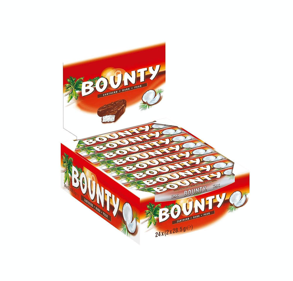 Bounty csokoládészeletek kókuszos csokoládé ízű 24 szelet egy csomagban (24 x 57 g)