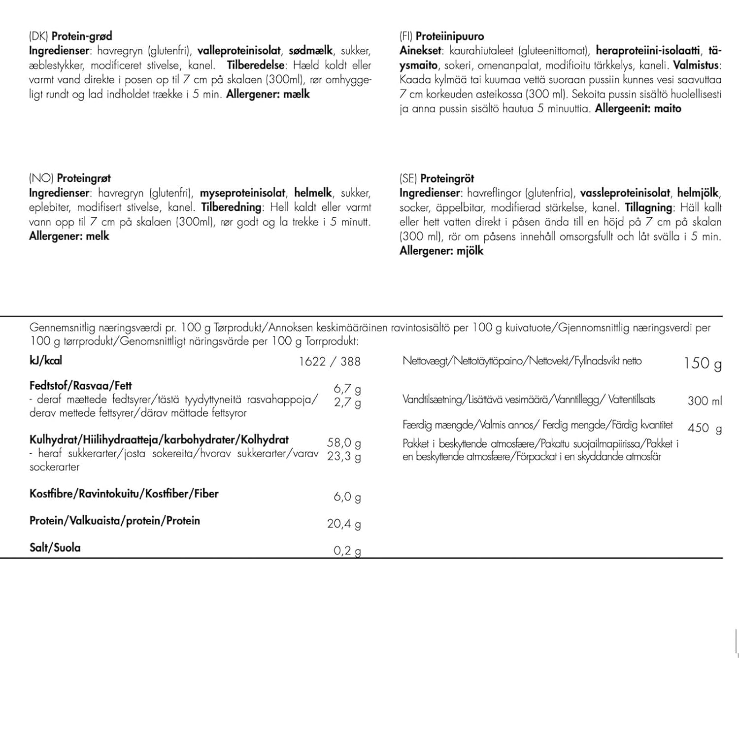 Trek'n Eat Protein Porridge – Magas fehérjetartalmú reggeli a szabadban | Fagyasztva szárított asztal kempingezéshez, túrázáshoz és expedíciókhoz | Töltő, gyorsan elkészíthető, utazáshoz ideális