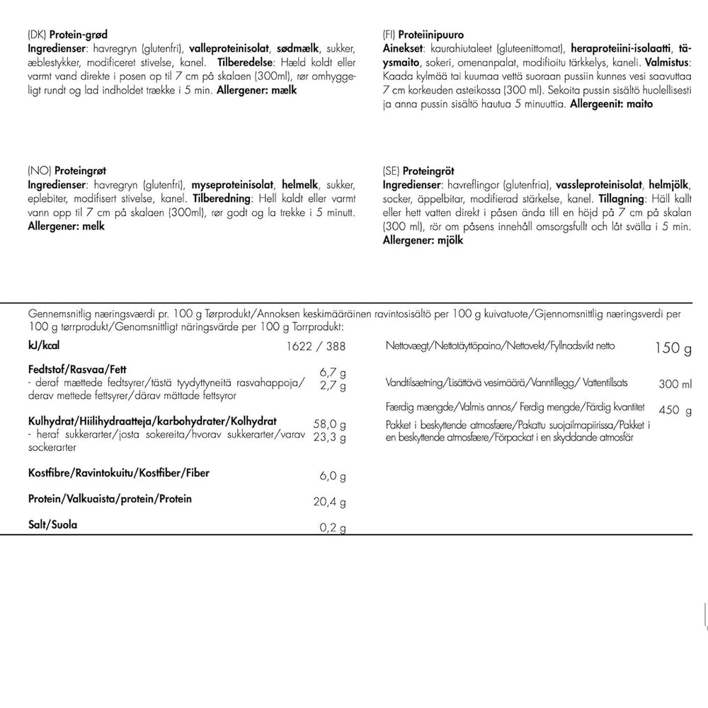 Trek'n Eat Protein Porridge – Magas fehérjetartalmú reggeli a szabadban | Fagyasztva szárított asztal kempingezéshez, túrázáshoz és expedíciókhoz | Töltő, gyorsan elkészíthető, utazáshoz ideális