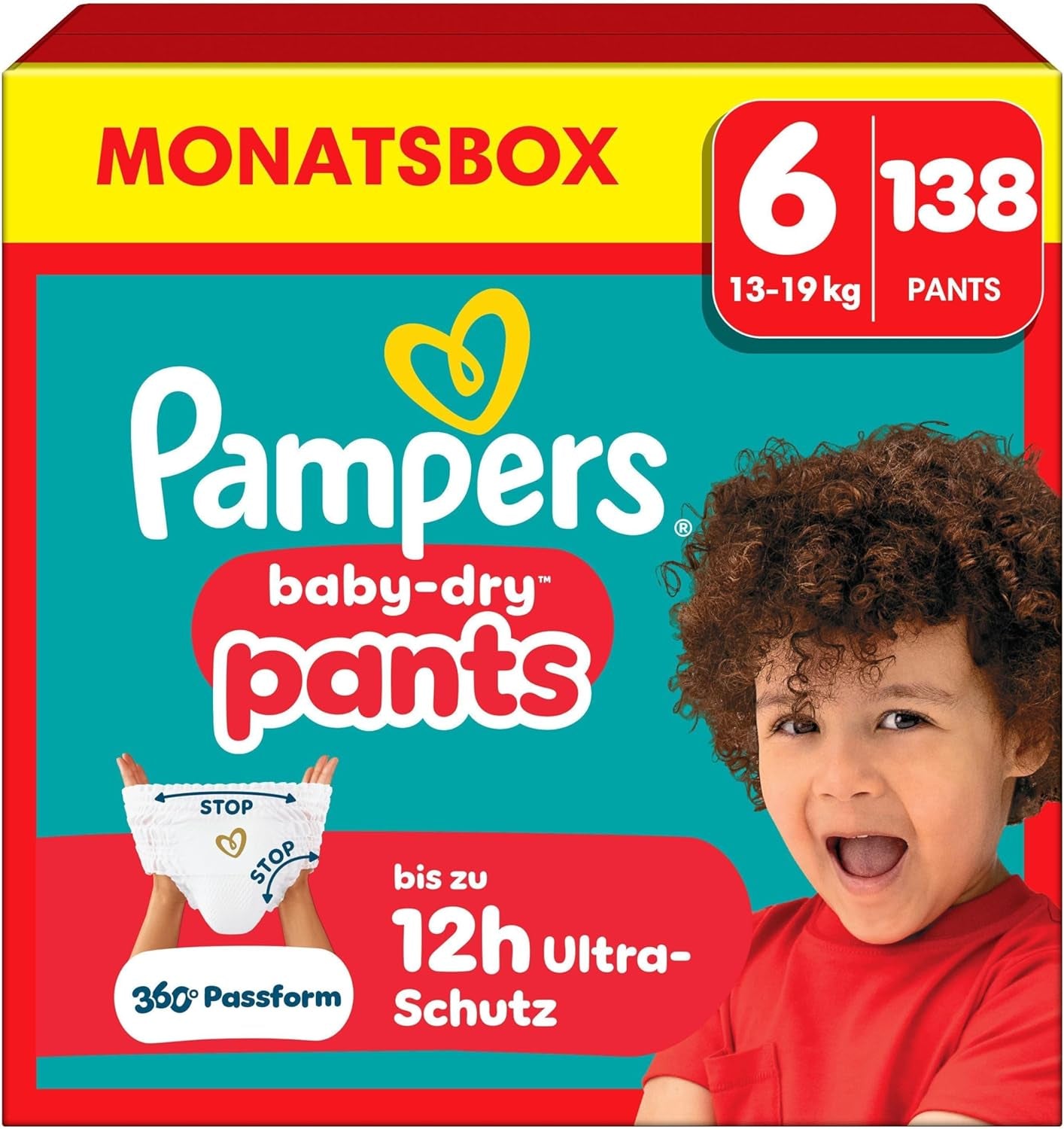 Pampers Baby-Dry Pants Größe 5, 160 Stück, 11kg-17kg, 360° auslaufsichere Nappali és éjszakai használatra