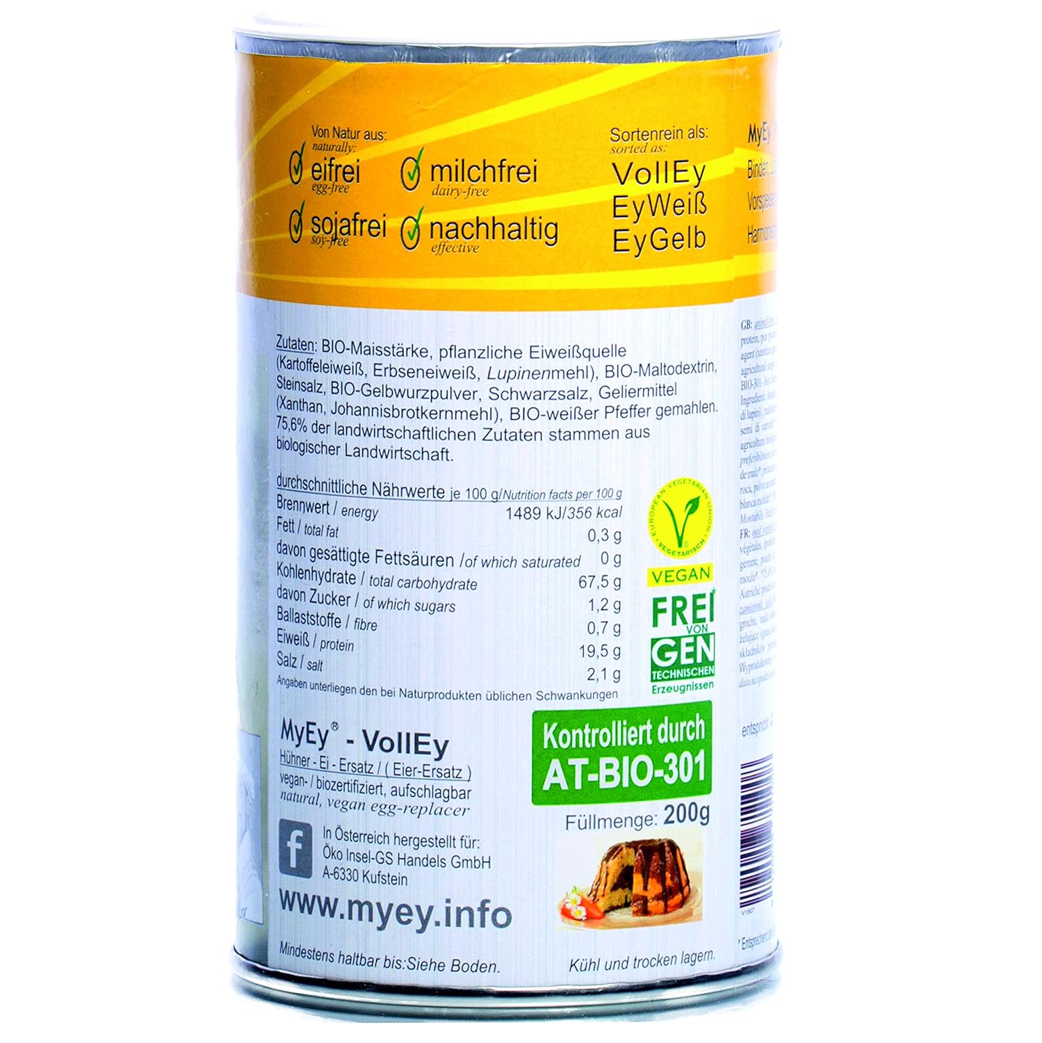 MyEy VollEy Ei Ersatz 200g - Vegán por főzéshez és sütéshez