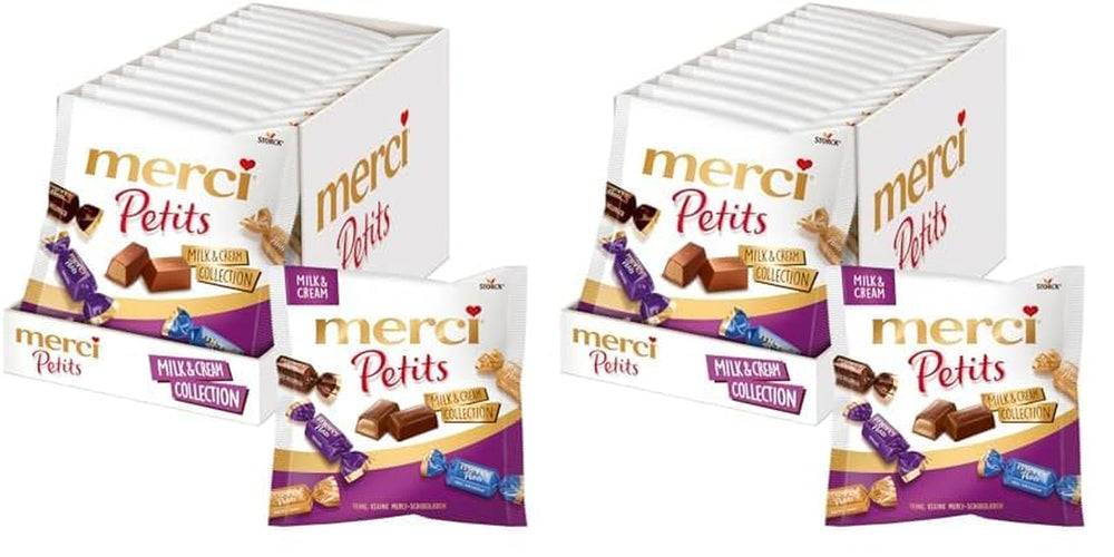 Merci Petits Chocolate Collection - Mix de specialități de ciocolată Bomboane de Ciocolata Naty Shop Set 2 x 12 X 125G Milk Cream Collection