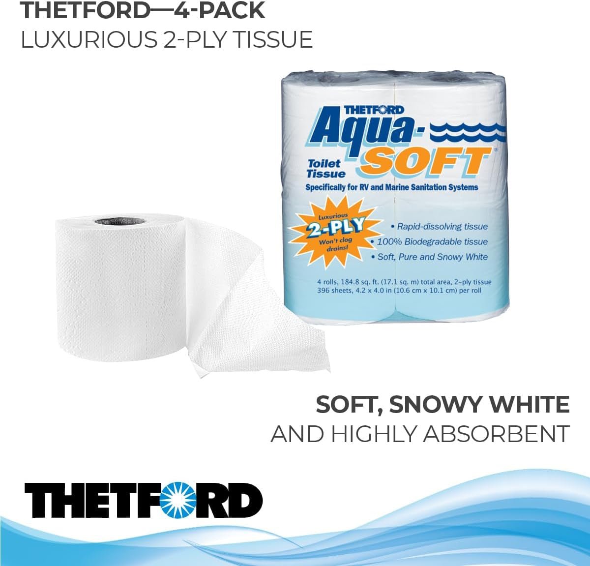 03300 Hârtie igienică Aqua-Soft, 2 straturi, 4 role