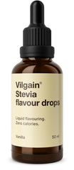Vilgain Stevia Drops – Natürlicher Kalorienfreier Süßstoff, 5 Geschmacksrichtungen, Ideal Für Getränke, Backen & Diabetiker, Ohne Zucker, Hitzebeständig, Vegan & Ergiebig (50Ml, Vanille) Indulcitori Naty Shop 50 Ml (1Er Pack) Vanille