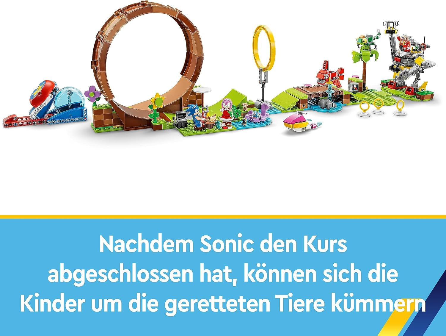 LEGO 76994 Sonic the Hedgehog Sonic Loop Challenge in Green Hill, megépíthető játék gyerekeknek, fiúknak és lányoknak 9 karakterrel, köztük Dr Eggman és Amy építőkészletekkel Besuche den LEGO-Store