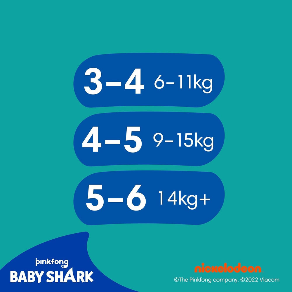 Pampers 5-6 méretű Splashers Baby Shark limitált kiadás, 10 csomagos eldobható úszópelenka a biztonságos vízvédelem érdekében