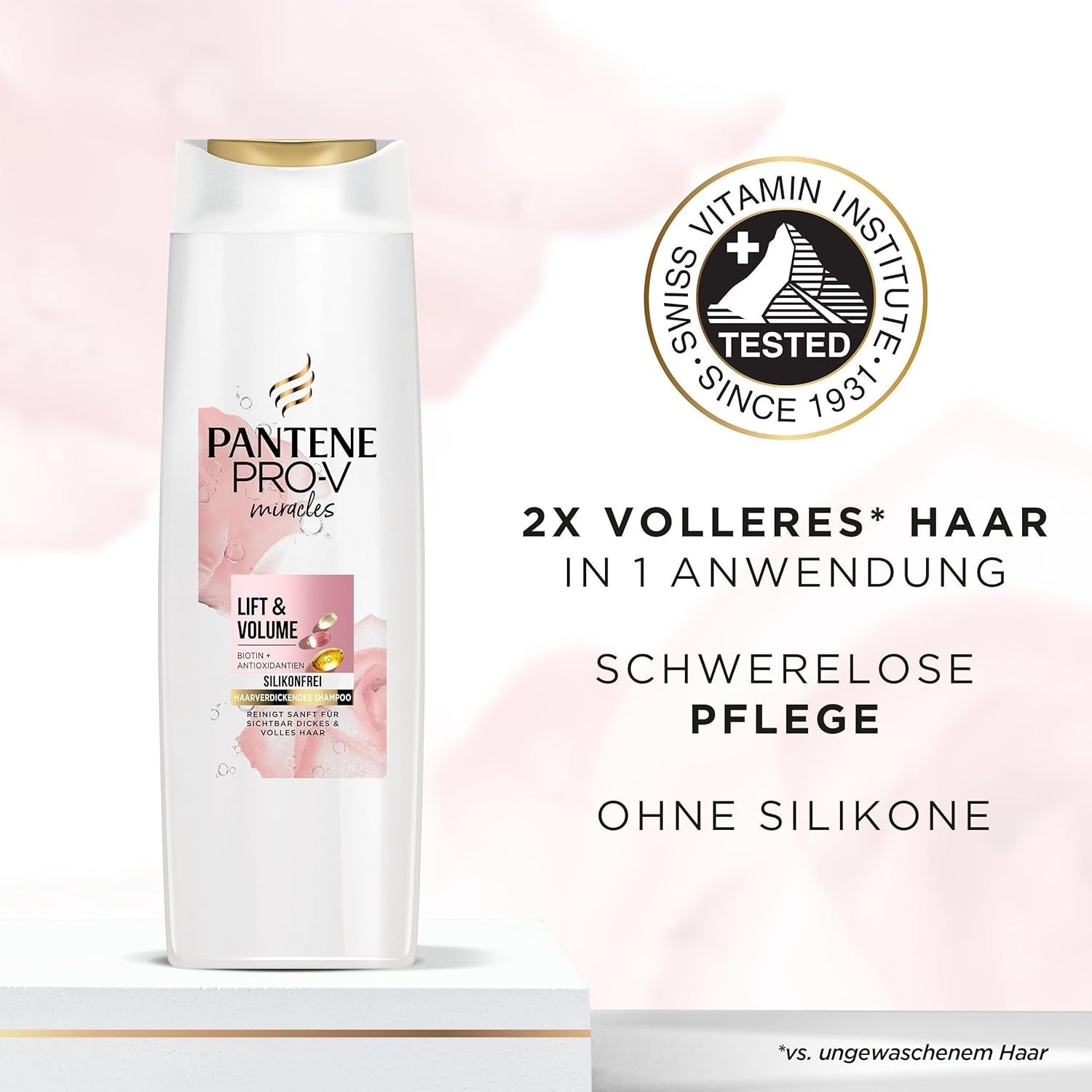 Pantene Pro-V Lift & Volume Sűrítő sampon biotinnal, szilikonmentes Pantene zuhany és fürdő