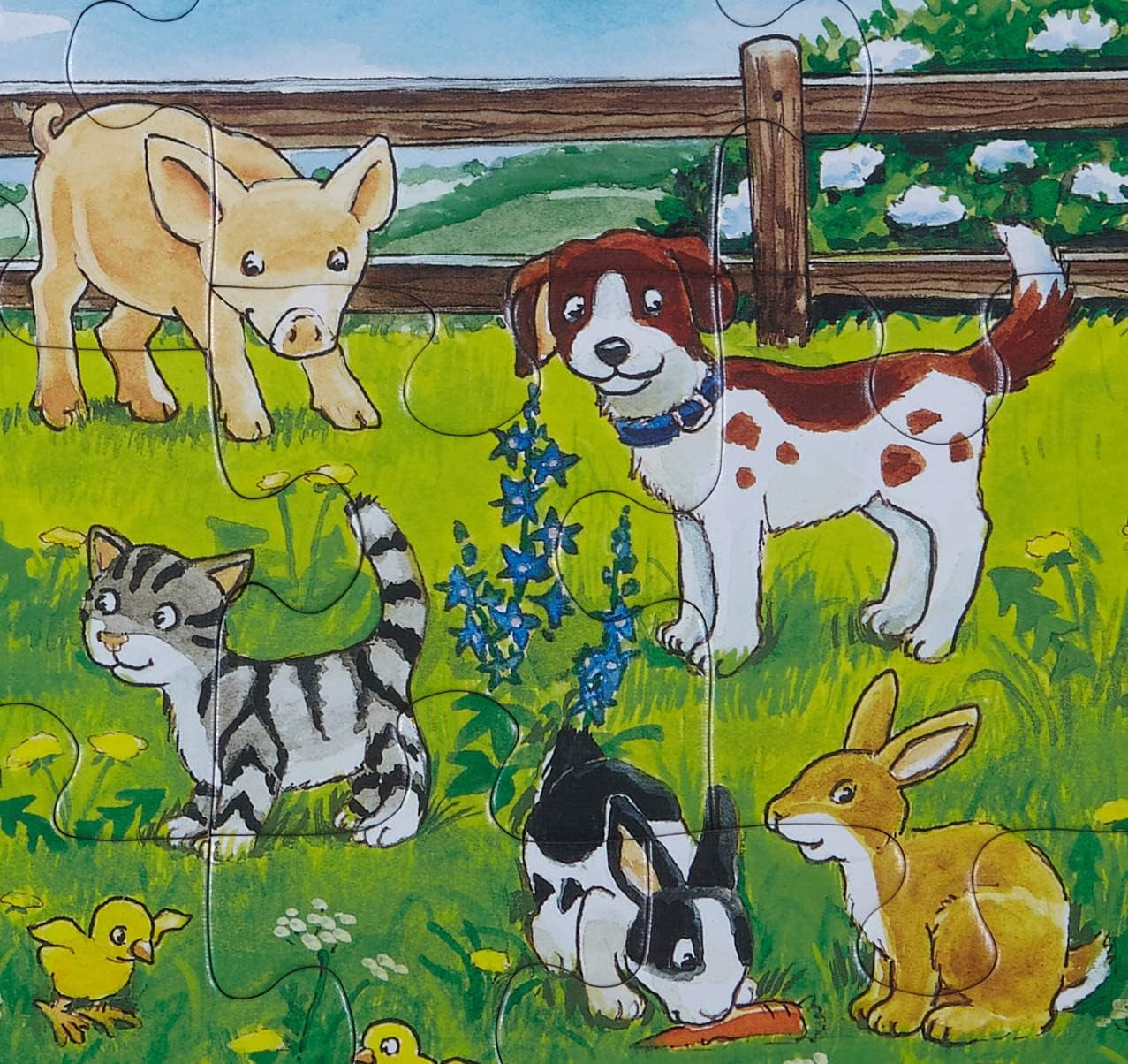 Ravensburger kirakós játékok gyerekeknek - 06046 Farm Animals in the Meadow - 15 részes, keretes puzzle 3+ gyereknek Puzzle Naty Shop