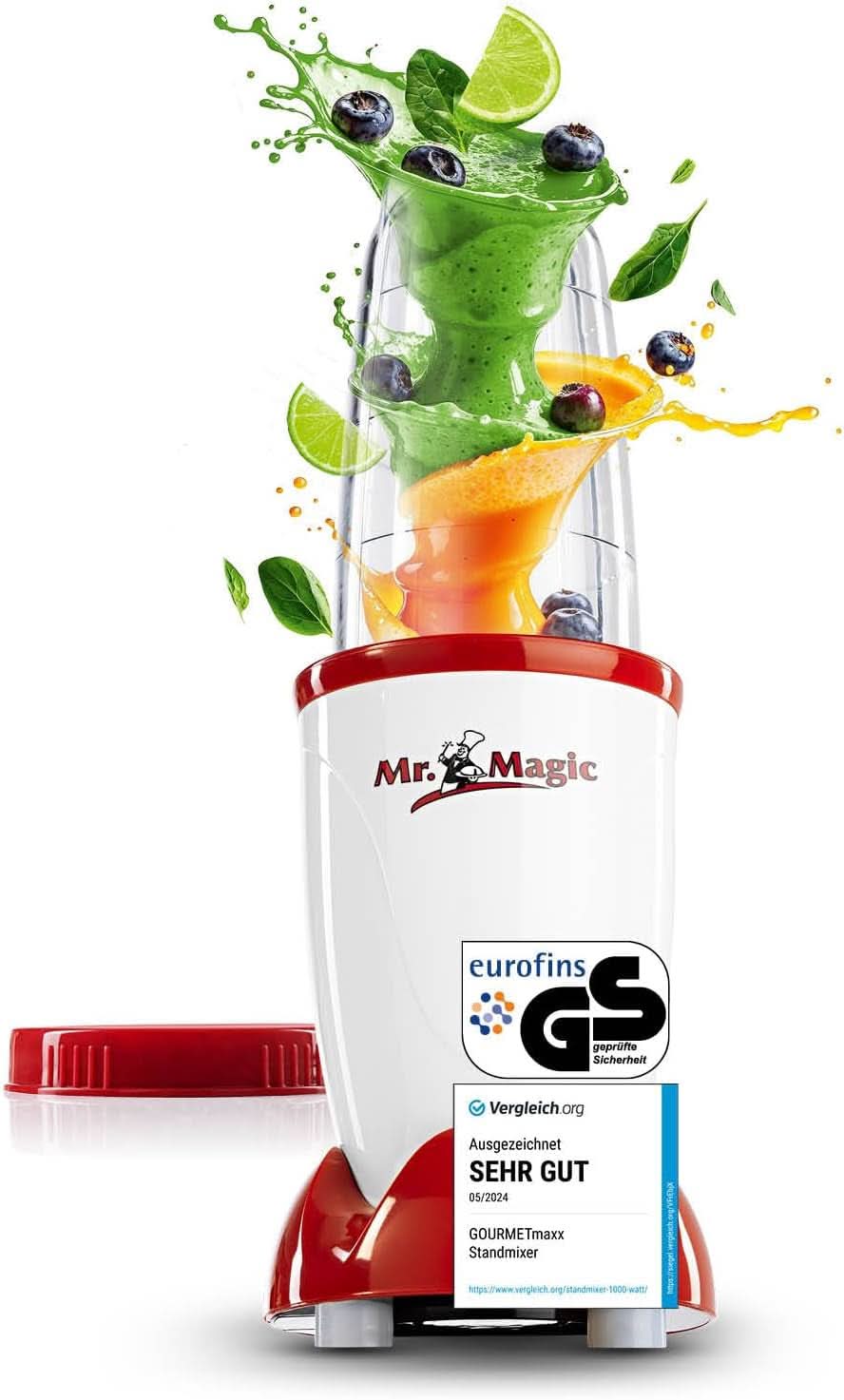Gourmetmaxx Mr Magic Blender, Smoothie Maker Xxl Naty Shop kiegészítő csomaggal