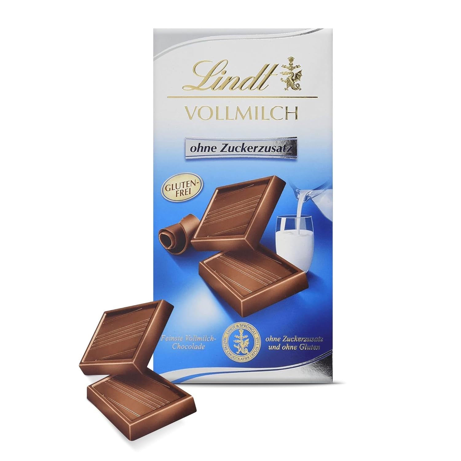 Lindt tejcsokoládé hozzáadott cukor nélkül | Rúd 100g | A legfinomabb és gluténmentes | Csokoládé ajándék