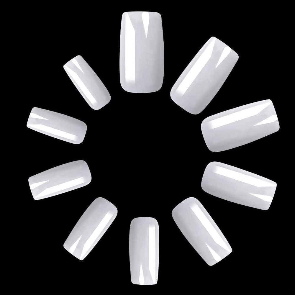 500 buc unghii artificiale naturale false artă completă sicriu unghii sfaturi pentru femei fete