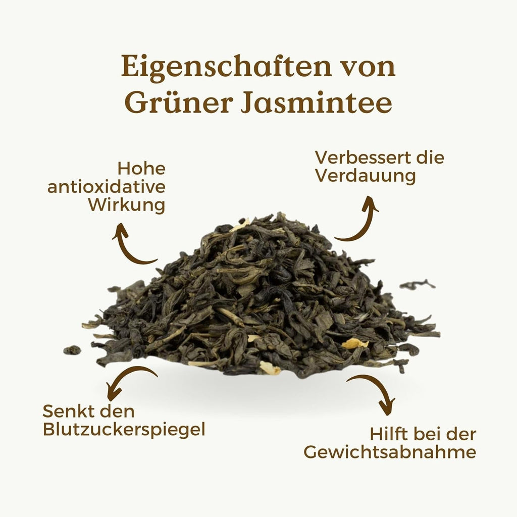 Ceai verde organic cu iasomie 100 g (50 cești) | Ceai de iasomie din China vrac, de calitate organică REPLANTEA