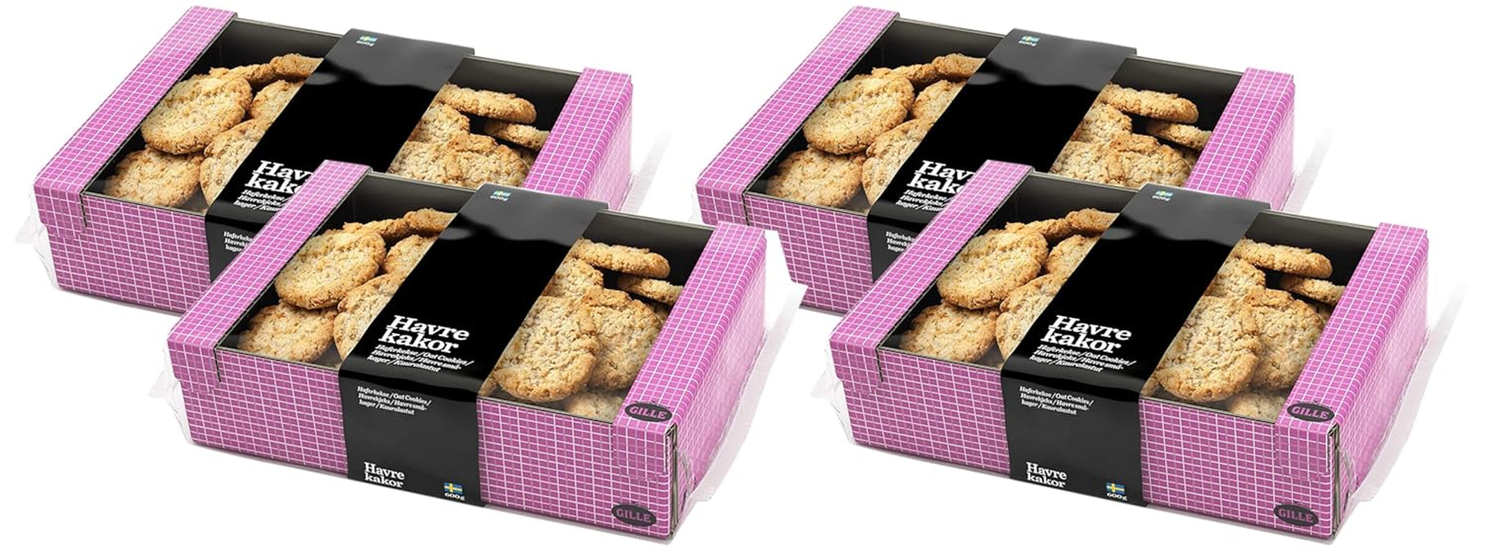 Biscuiți suedezi cu ovăz Gille, Havre Kakor, delicioase fursecuri cu ovăz din Suedia, 600 g