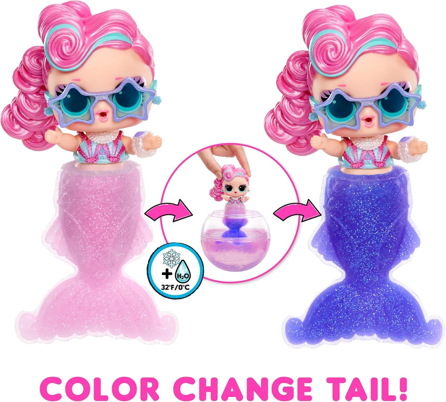 L.O.L. Surprise! Mermaids Tots - Mode-Minipuppen mit Farbwechselnden Schwänzen - Geeignet für Sammler, Mädchen und Jungen ab 4 Jahren