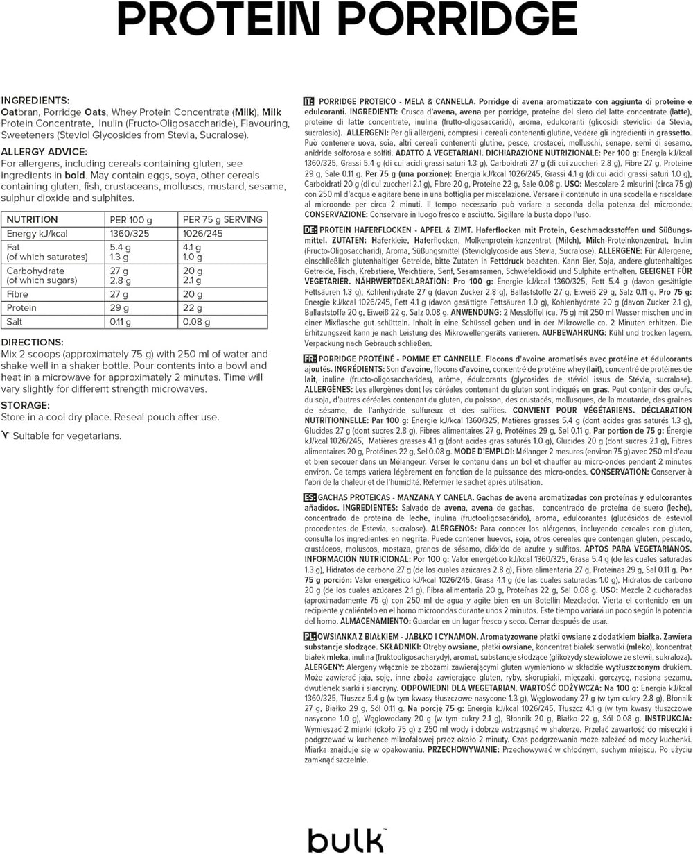 Teljes értékű fehérje zab, magas fehérjetartalmú zab, tejsavó, magas rosttartalmú, fehérje zab, alma fahéj, 2,5 kg