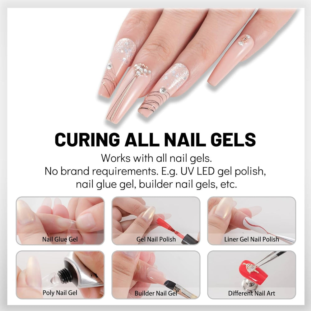 Lampă UV LED mini Aokitec, lampă UV pentru unghii cu gel, uscător de unghii portabil pentru toate tipurile de ojă cu gel, instrument de întărire în formă de șoarece, compactă, ușoară cu cablu USB (alb)