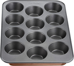 Tefal Airbake J2555014 Muffinform, Antihaftbeschichtung, Karbonstahl, Braun, 29 X 41 cm Sütőformák és tálcák Naty Shop