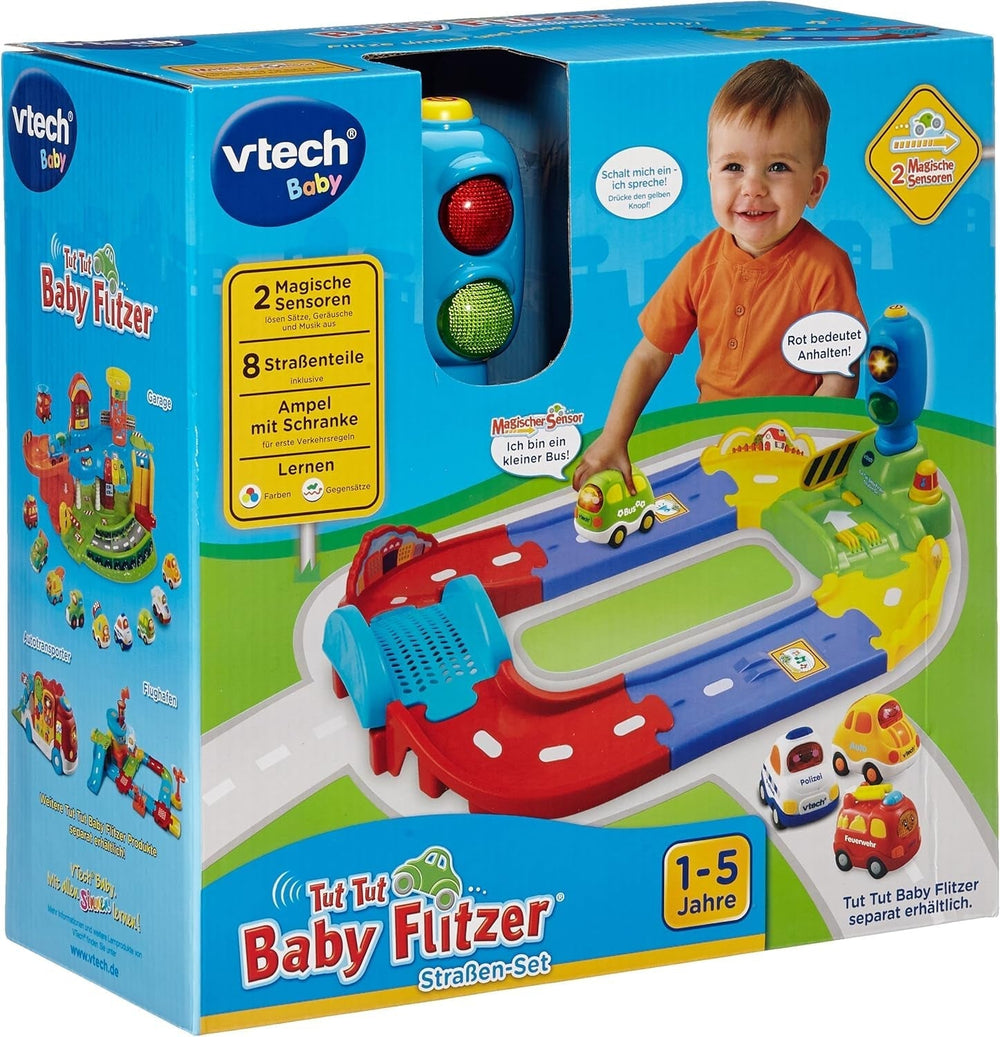 Baby 80-127804 - TUT TUT Baby Speedster - Road Set & 80-517004 TUT TUT Baby Speedster Ambulanță Jucărie pentru copii, multicoloră Jucarii Bebe Naty Shop