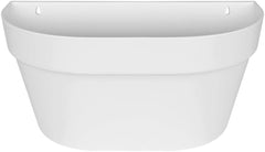 Jardinieră de perete elho Loft Urban 40 - Jardinieră pentru balcon și utilizare în exterior - Ø 39,3 x H 18,8 cm - Alb/Alb