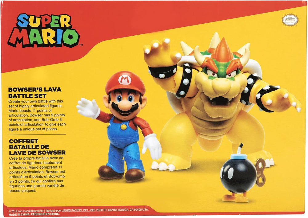 Nintendo Super Mario Bowser 18 cm vs. Mario figurakészlet (1. hullám) Akciófigurák Naty Shop