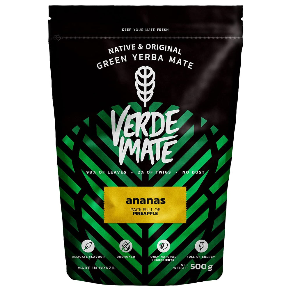 Set fructat Yerba Mate | Yerba Mate cu fructe | Verde Mate Green Mango &amp; Maracuya, Ananas, Dragon | Yerba Mate verde braziliană | Ceai Yerba Mate | 3X500G