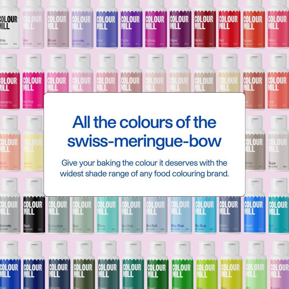 Colorant alimentar pe bază de ulei de struguri Colour Mill Oil Blend - Colorant alimentar pentru ciocolată, fondant, brioșe, prăjituri, copt, macaroane - Colorant alimentar pentru decorarea torturilor - 20 ml