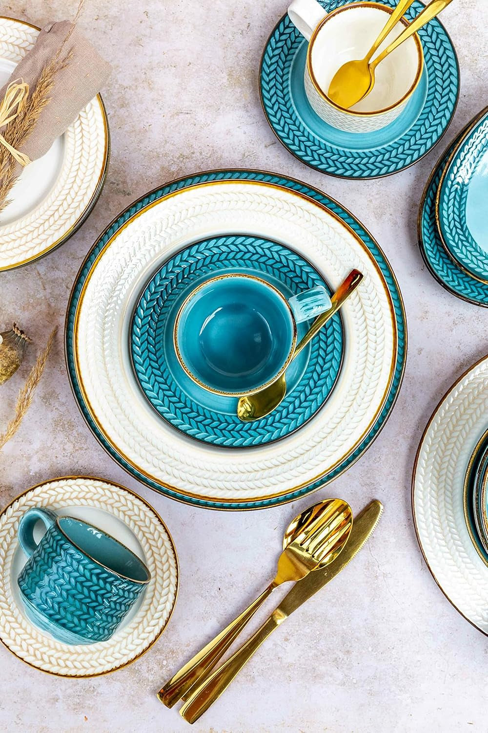 MÄSER 931941 Seria Prospero, serviciu de cafea modern din 12 piese (4 persoane) în stil vintage Seturi vesela masa Naty Shop