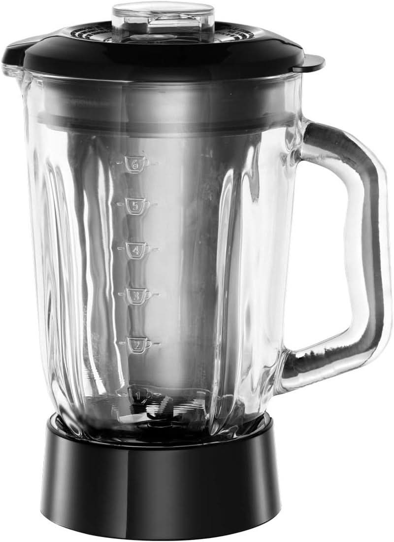 Russell Hobbs Standmixer [1.5L Glasbehälter] Matt Schwarz (Starker 0.9PS motor, Impuls-/Ice-Crush-Funktion, Edelstahlmesser, Bpa-Frei Mixer, Elektrischer Zerkleinerer, Smoothie-Maker) 24722 Natúr Shop