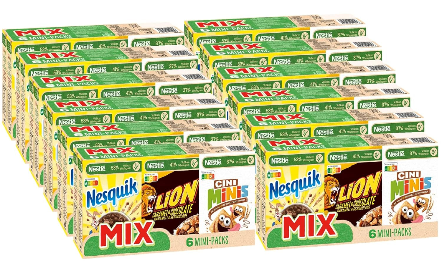 Nestlé Mix gabonapehely mini csomagok, 6 darab, 1 csomag (1x200g-tól 4x30g-ig, 2x40g-ig)