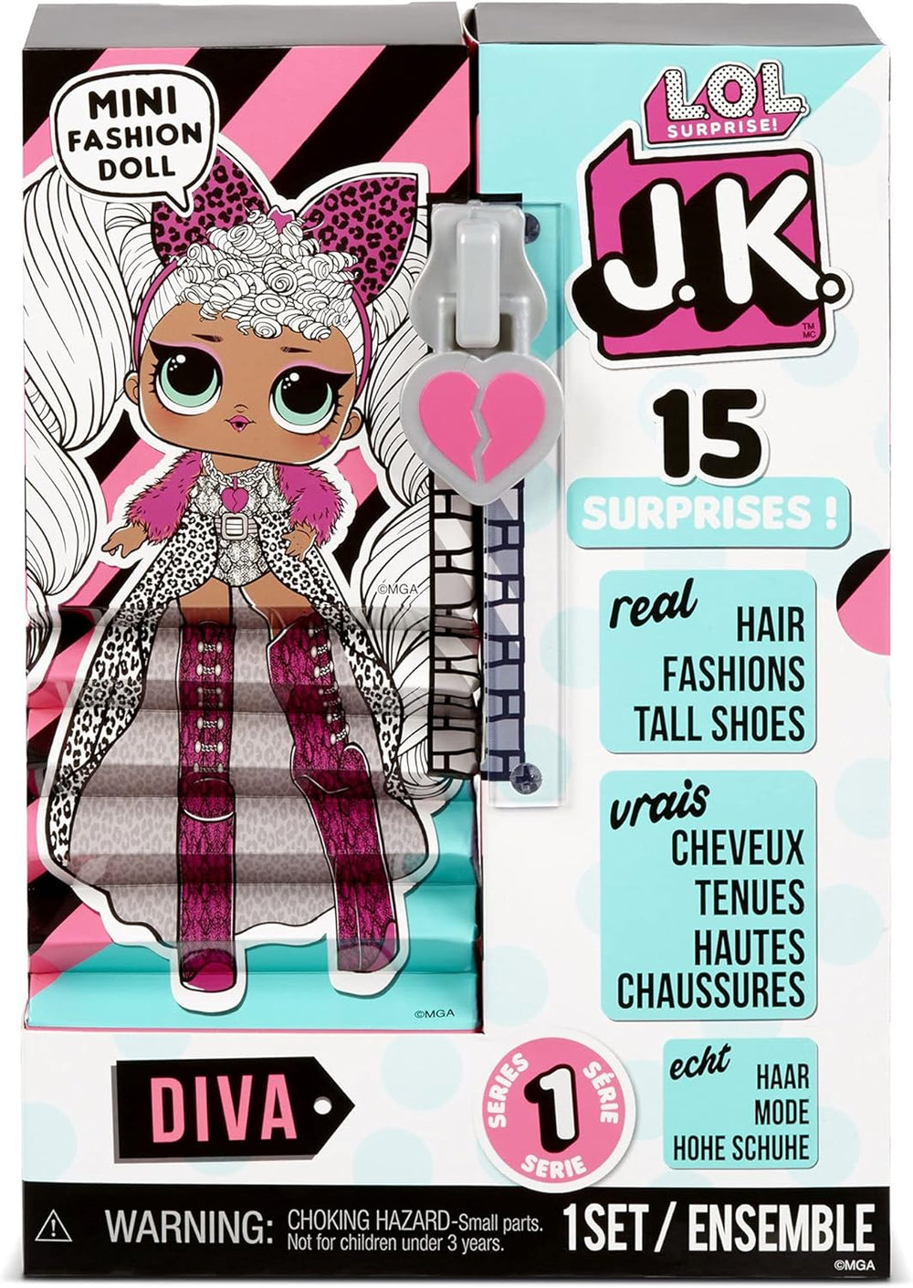 LOL Surprise JK Mini-Modepuppe - 15 meglepetés, felszerelés és kiegészítők - Ab 6 Jahren - Sammlerstück - Diva